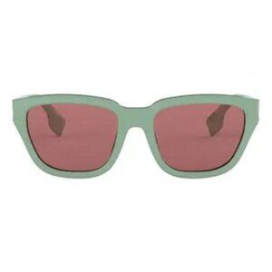 Burberry 54mm Square Sunglasses Frame Green Lens Violet